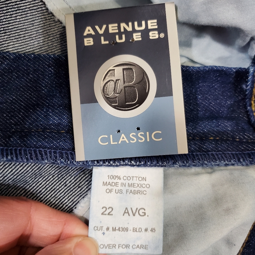 Avenue Blues High Waist Classic Fit Blue Jeans Plus Size 22 Avg ~ New With Tags - Picture 10 of 11